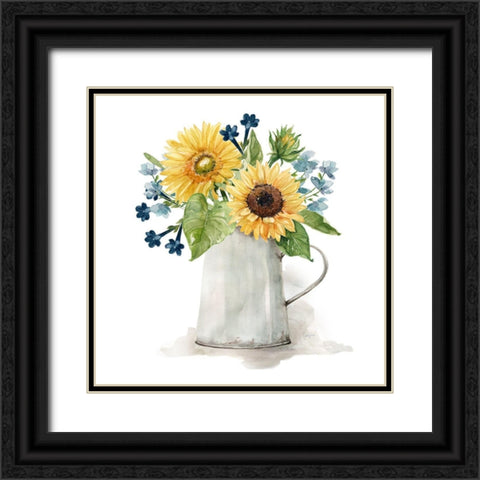 Sunflower Day II Black Ornate Wood Framed Art Print with Double Matting by Finn, Livi