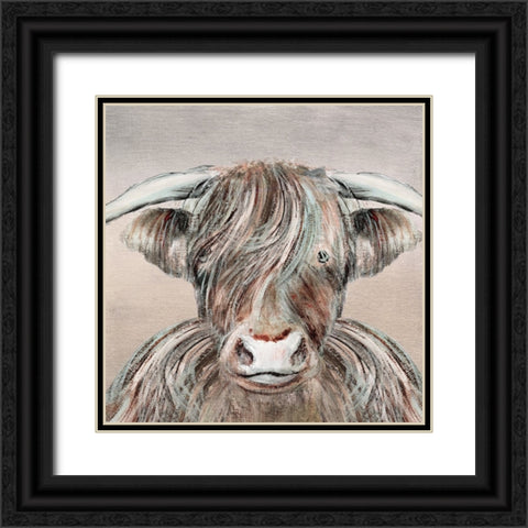 Spice Pasture Black Ornate Wood Framed Art Print with Double Matting by Tava Studios