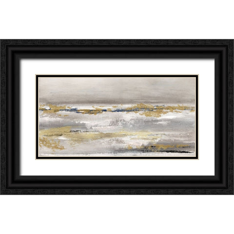 Golden Fog Black Ornate Wood Framed Art Print with Double Matting by Tava Studios
