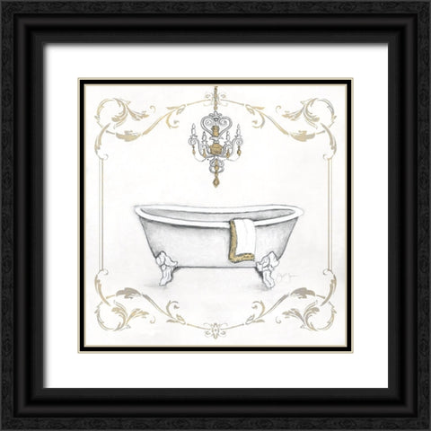 Fancy Tub Black Ornate Wood Framed Art Print with Double Matting by Tava Studios