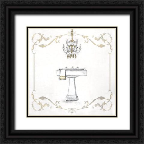 Fancy Sink Black Ornate Wood Framed Art Print with Double Matting by Tava Studios