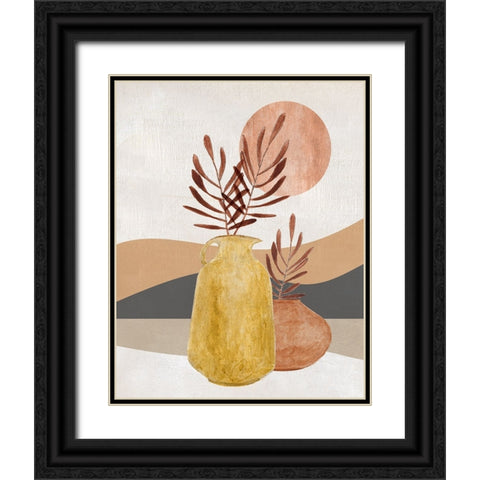 Adobe Moon I Black Ornate Wood Framed Art Print with Double Matting by Tava Studios