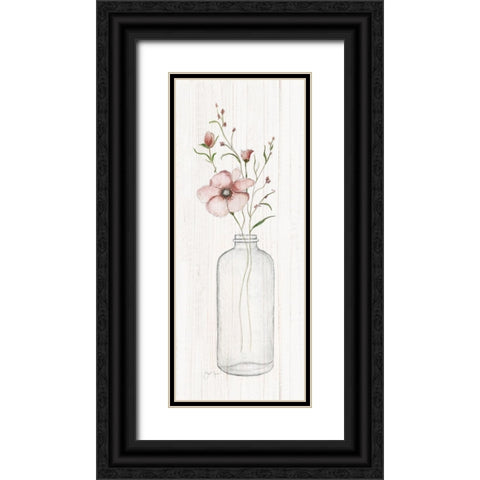 Pretty Pink II Black Ornate Wood Framed Art Print with Double Matting by Tava Studios