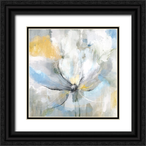 Abstract Poppy Black Ornate Wood Framed Art Print with Double Matting by Nan