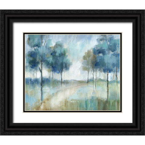 A Walk In The Park Black Ornate Wood Framed Art Print with Double Matting by Nan