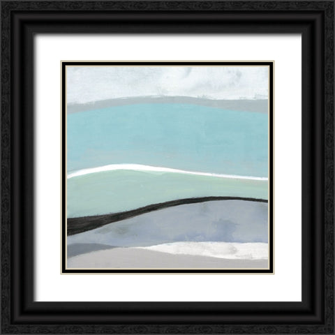 Tidal Current I Black Ornate Wood Framed Art Print with Double Matting by Tava Studios