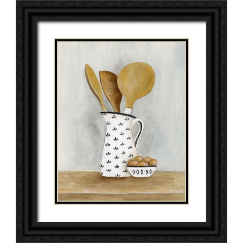 Cottage Kitchen II Black Ornate Wood Framed Art Print with Double Matting by Tava Studios