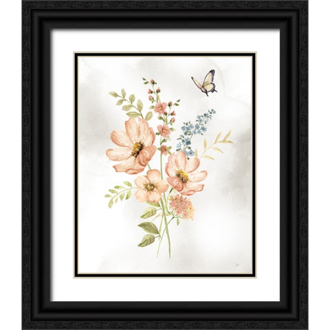Summer Arrangement II Black Ornate Wood Framed Art Print with Double Matting by Nan