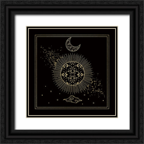 Mythical Moon II Black Ornate Wood Framed Art Print with Double Matting by Santiago, Daniela