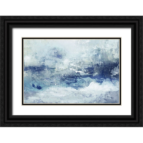 Blue Cloudscape Black Ornate Wood Framed Art Print with Double Matting by Tava Studios
