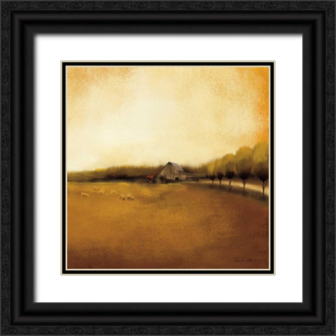 Rural Landscape I Black Ornate Wood Framed Art Print with Double Matting by Venter, Tandi