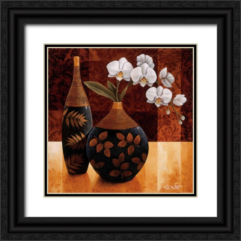 Orquedea Linda I Black Ornate Wood Framed Art Print with Double Matting by Mallett, Keith