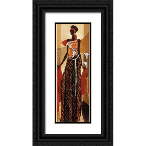 Malaika Black Ornate Wood Framed Art Print with Double Matting by Mallett, Keith