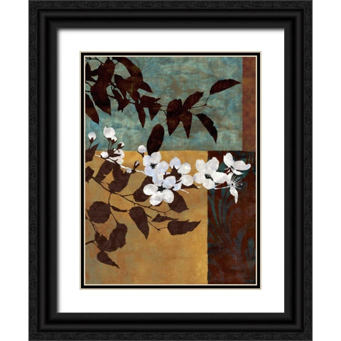 Spring Blossoms I Black Ornate Wood Framed Art Print with Double Matting by Mallett, Keith