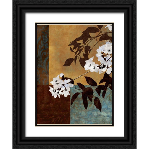 Spring Blossoms II Black Ornate Wood Framed Art Print with Double Matting by Mallett, Keith