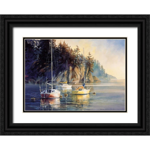 Sunrise Black Ornate Wood Framed Art Print with Double Matting by Holland, Kiff