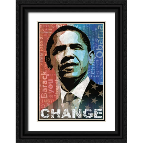 Change Black Ornate Wood Framed Art Print with Double Matting by Mallett, Keith