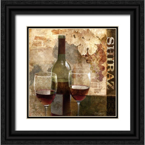 Shiraz Black Ornate Wood Framed Art Print with Double Matting by Mallett, Keith