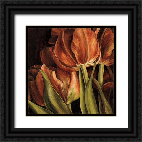 Color Harmony I Black Ornate Wood Framed Art Print with Double Matting by Thompson, Linda