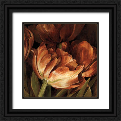 Color Harmony II Black Ornate Wood Framed Art Print with Double Matting by Thompson, Linda