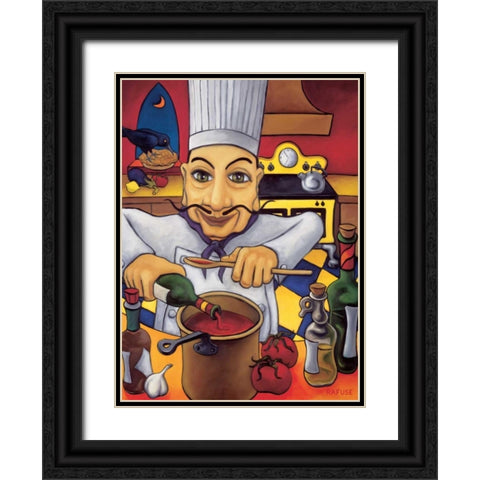 Salvatore Black Ornate Wood Framed Art Print with Double Matting by Rafuse, Will