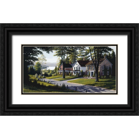 Cul-de-sac Black Ornate Wood Framed Art Print with Double Matting by Saunders, Bill