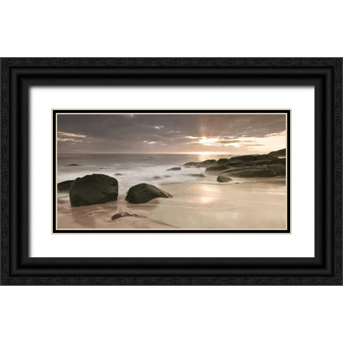 Midnight Sunset Black Ornate Wood Framed Art Print with Double Matting by Frank, Assaf