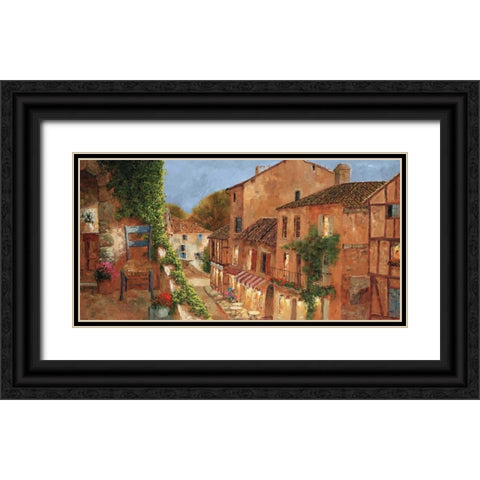 My Balcony Black Ornate Wood Framed Art Print with Double Matting by Archambault, Gilles