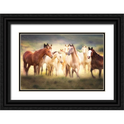 Dance Class Black Ornate Wood Framed Art Print with Double Matting by Caro, Wendy