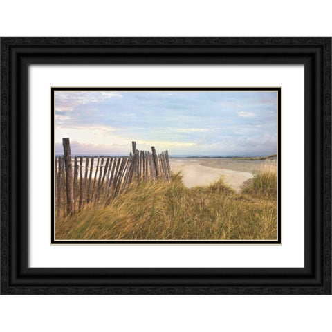 West Wittering Beach Black Ornate Wood Framed Art Print with Double Matting by Frank, Assaf