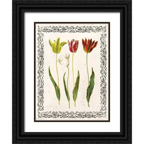 Spring Blooms I Black Ornate Wood Framed Art Print with Double Matting by Berg, Sabine