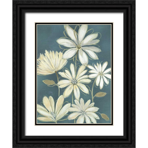 Opposites Attract I Black Ornate Wood Framed Art Print with Double Matting by Maria