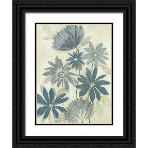 Opposites Attract I Black Ornate Wood Framed Art Print with Double Matting by Maria