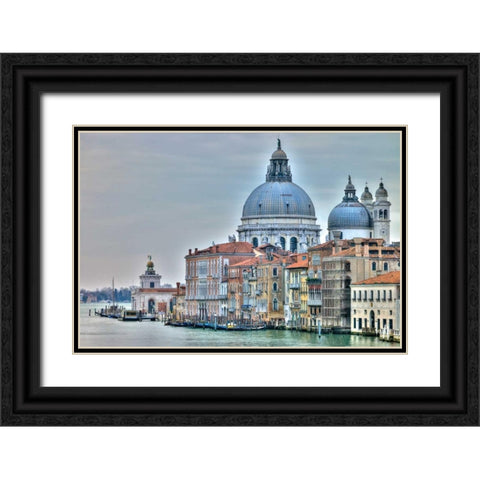Venice Lately Black Ornate Wood Framed Art Print with Double Matting by Frank, Assaf