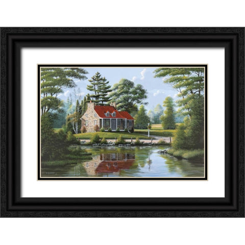 Summer Breeze Black Ornate Wood Framed Art Print with Double Matting by Saunders, Bill