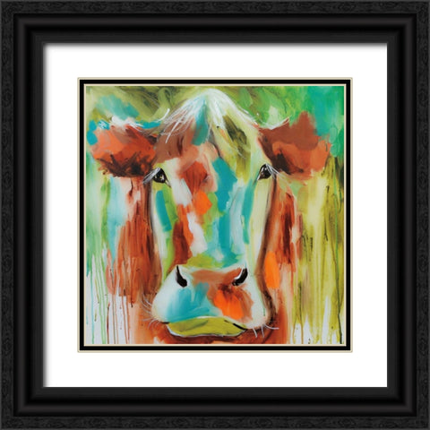 Misty Pasture Black Ornate Wood Framed Art Print with Double Matting by Brooks, Amanda J.