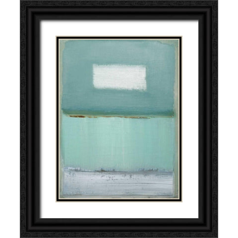 Azure Blue I Black Ornate Wood Framed Art Print with Double Matting by Gold, Caroline