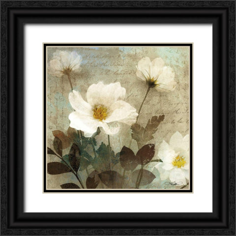 Anemone I Black Ornate Wood Framed Art Print with Double Matting by Mallett, Keith