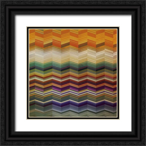 Color and Cadence II Black Ornate Wood Framed Art Print with Double Matting by Noah