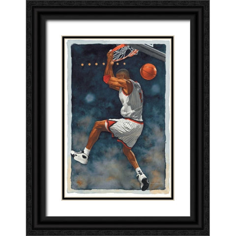 Reverse Jam Black Ornate Wood Framed Art Print with Double Matting by Green, Glen