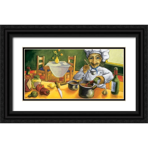 Jean Pierre Black Ornate Wood Framed Art Print with Double Matting by Rafuse, Will