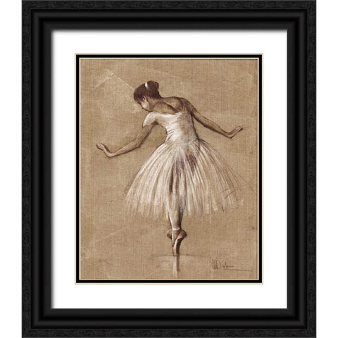 Bourees II Black Ornate Wood Framed Art Print with Double Matting by Dulon, Mary