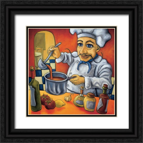 Leonardo Black Ornate Wood Framed Art Print with Double Matting by Rafuse, Will
