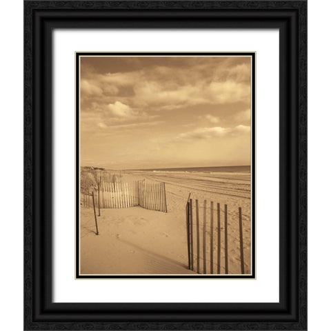 Beach Retreat Black Ornate Wood Framed Art Print with Double Matting by Recent Developments, LLC