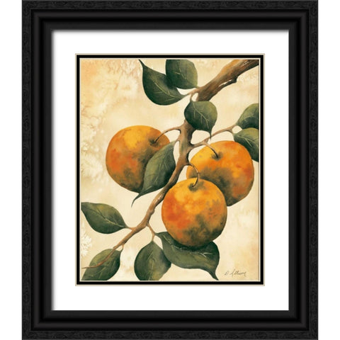 Italian Harvest - Oranges Black Ornate Wood Framed Art Print with Double Matting by Allison, Doris