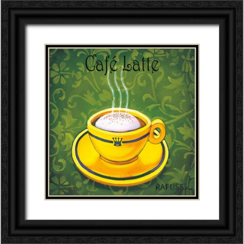 Cafe Latte Black Ornate Wood Framed Art Print with Double Matting by Rafuse, Will