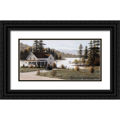 Out on the Lake Black Ornate Wood Framed Art Print with Double Matting by Saunders, Bill