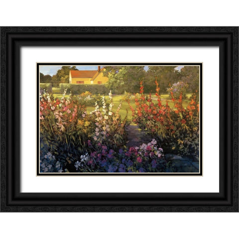 Farm Garden Black Ornate Wood Framed Art Print with Double Matting by Craig, Philip