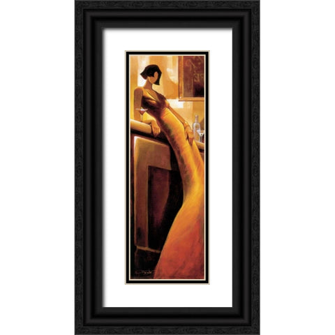La Seductrice Black Ornate Wood Framed Art Print with Double Matting by Mallett, Keith