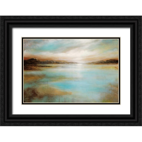 Distant Shores Black Ornate Wood Framed Art Print with Double Matting by Arnott, Linzy